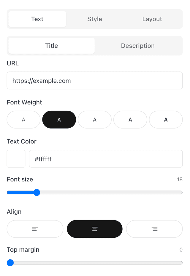 Link Editor Interface